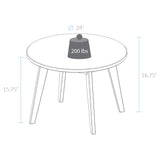 American Trails Genuine 100% Hardwood Round Coffee Table - Hand-Wiped Walnut American Trails