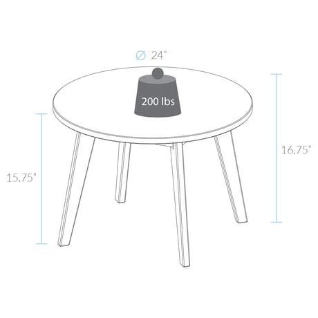 American Trails Genuine 100% Hardwood Round Coffee Table - Hand-Wiped Walnut American Trails