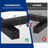 FLEXIMOUNTS 2x6ft Heavy Duty Garage Storage Wall Shelving, 1600lbs Total Weight Capacity, 2 Pack Wall Mounted Storage Rack, 24x75 inch Rack Floating Shelves for Garage Organization, Snap Assembly FLEXIMOUNTS