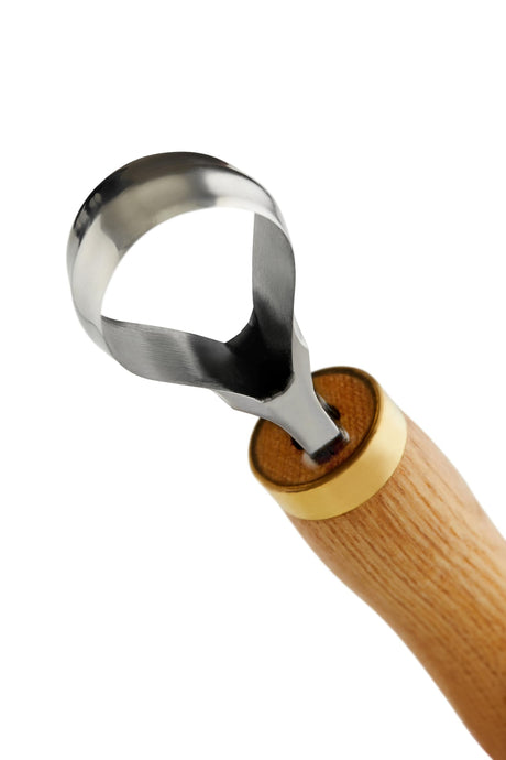 STAMESKY Wood Carving Scorp Knife | Round Carving Tool for Spoons, Bowls, and Cups | Spoon Bowl Carving Tools | Wood Carving for Beginners | Oak Wood Handle with Carbon Steel Blade (1'in full scorp) STAMESKY