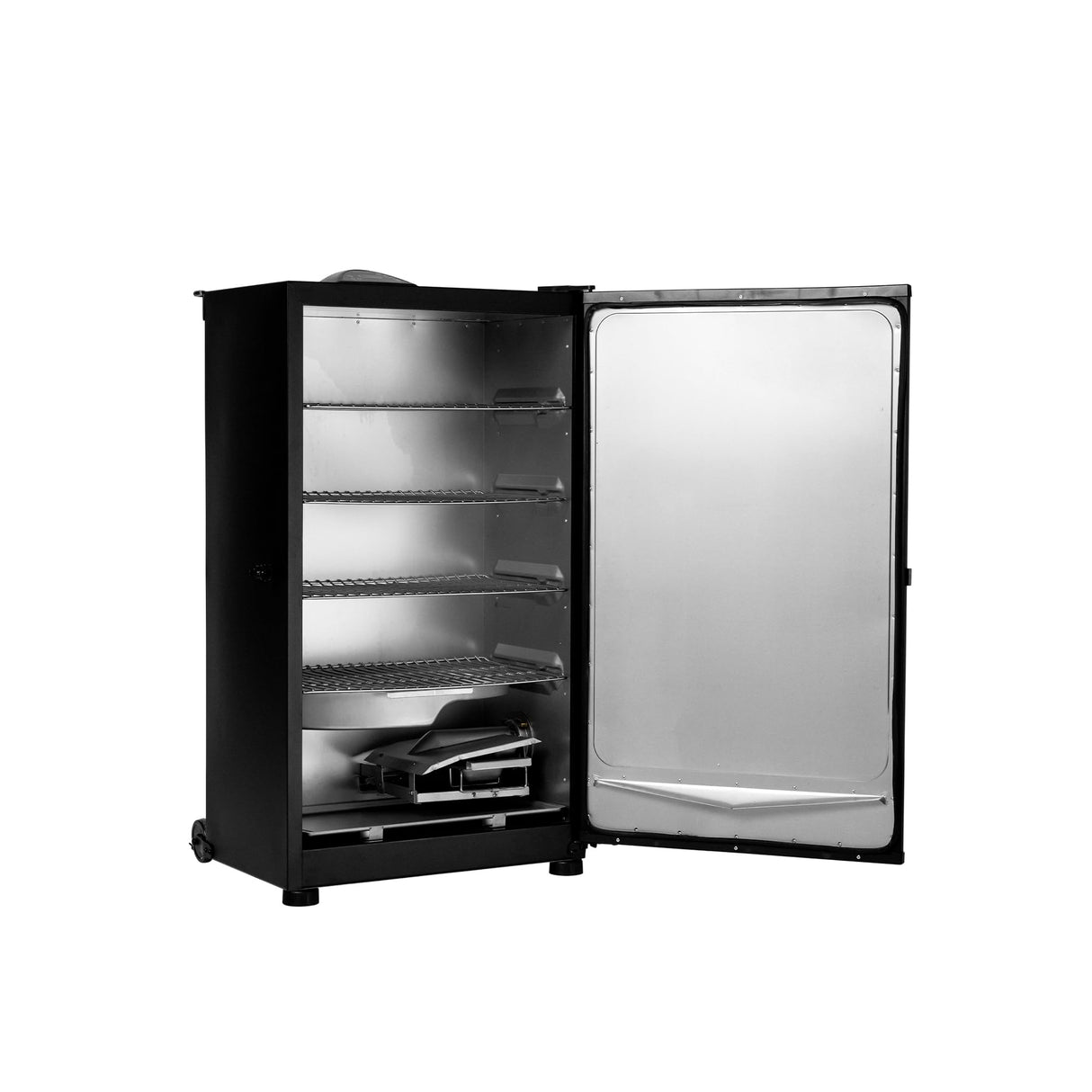 Masterbuilt® 30-inch Digital Electric Vertical BBQ Smoker with Side Wood Chip Loader, Chrome Racks and 710 Cooking Square Inches in Black, Model MB20071117 Masterbuilt