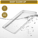 Wildone Baking Sheet & Rack Set [2 Sheets + 2 Racks], Stainless Steel Cookie Pan with Cooling Rack, Size 16 x 12 x 1 Inch, Non Toxic & Heavy Duty & Easy Clean Wildone