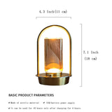 Kipliko Modern Acrylic LED Table Lamp with Arched Metal Frame-Knob Control,Adjustable Brightness,Tri-Color Light Options, Energy-Efficient,Ideal for Bedroom,Living Room,Office.(Gold) Kipliko
