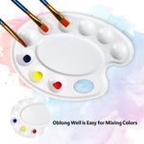 Hulameda Update 30pcs Paint Tray Palettes,Plastic Paint Tray Palette,Paint Palettes,Paint Pallets with 9 Wells for Adults & Kids, or Painting or DIY Craft Class,White Hulameda