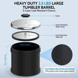 Rock Tumbler Kit 2.5lbs XL Barrel Rock Tumbler for Adults Kids Rock Polisher Tumbler Kit LCD Display 9-Speed Motor 9-Day Timer 2.5lbs Rough Gemstones 4 Polishing Grits Complete STEM Science Hobby Kit Acmeenjoy