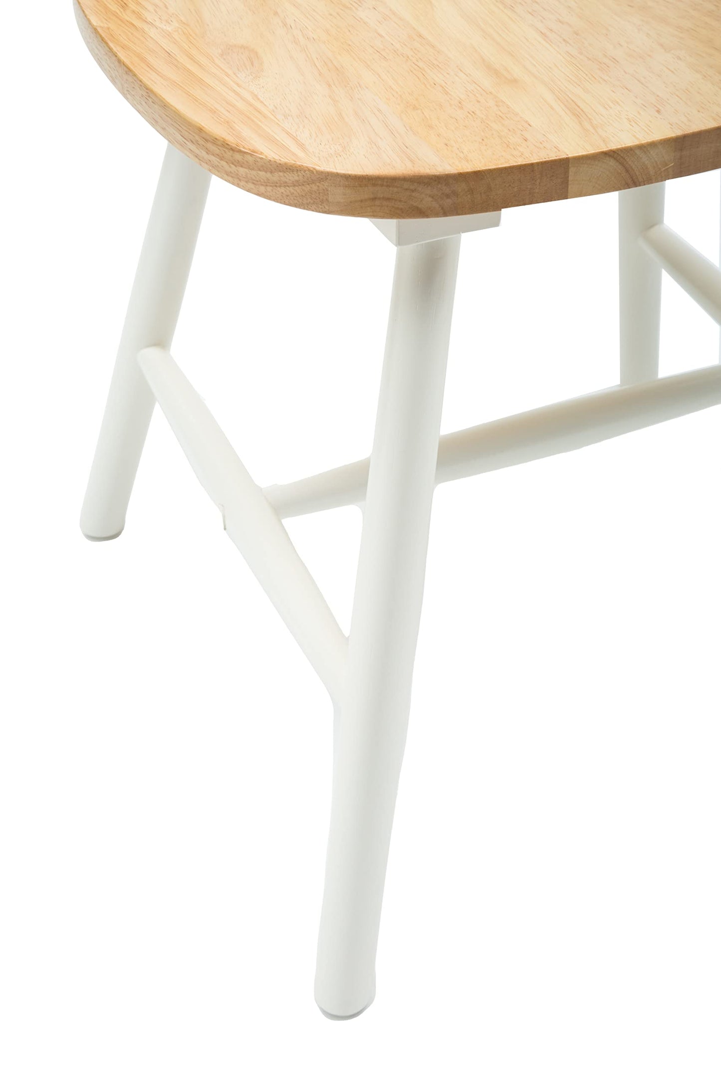 Boraam Farmhouse Dining Chairs, Set of 2-White/Natural - WoodArtSupply