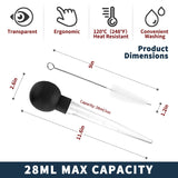 Kendane Turkey Baster With Cleaning Brush, Baster Syringe for Home Baking and Roaster Turkey, Include Detachable Food Grade Bulb with Double Scales for BBQ Grill Baking Kitchen Cooking Kendane