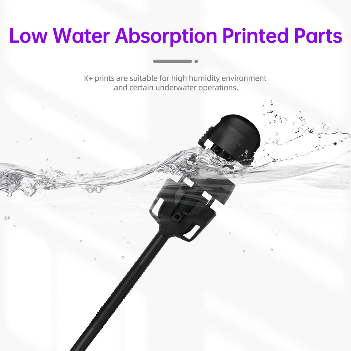 RESIONE High Precision 3D Printer Resin, K+ Resin - Stiff and Tough ABS-Like Resin for Low Water Absorption with Sharp Details and Scratch Resistance (K+ Pure Black 1KG) RI RESIONE