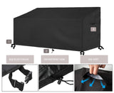 SIRUITON Patio Furniture Covers, Outdoor Furniture Cover Waterproof 4-Piece, Patio Furniture Set Covers, Heavy Duty Durable and Water Resistant Fabric, Fit for Chairs, Couch, Coffee Table, Black SIRUITON