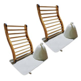 NUIBY Non-Toxic Cedar Sauna Backrest for Barrel or Infrared Sauna, with Felt Sauna Hat and Seat Pad, Anti-Slip Sauna Accessory(2 Packs) NUIBY