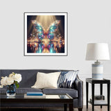 FHBUBPUP Diamond Painting Kits for Adults, Glow Butterfly Diamond Art Kits for Beginners, 5D DIY Full Drill Round Gem Art, Paint with Diamond Beads Craft Christmas Home Wall Decor 12x12 inch FHBUBPUP