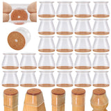 24 Pcs Chair Leg Floor Protectors for Hardwood Floors Silicone Covers to Protect Wood Tile Floors Felt Pads Furniture Leg Caps Non Slip Reduce Noise (Fit:1.3"-2") VIUME