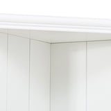 THINK 30 75.25'' Tall Display Cabinets,Cabinet with Two Triangle Sided Bookshelves, 92.9'' Wide Retro Style Wall Suit,for Hallways, Living Room, Office, Studio or Workspace, White THINK 30