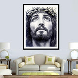 pigpigboss Jesus Diamond Painting by Numbers, 5D Full Diamond Art Painting Kits, Religious Jesus Diamond Painting Dots Arts Crafts for Adult Beginner Holiday Blessing (11.8 x 15.7 inches) pigpigboss
