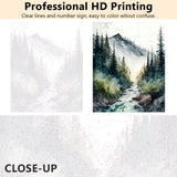 TUMOVO Paint by Number for Adults Forest Landscape Paint by Numbers Watercolor Landscape DIY Adults' Paint-by-Number Kits Nature Scenery Acrylic Painting Art Crafts 16"x20"(Frameless) TUMOVO