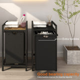 LAATOOREE Laundry Hamper, Two-Color Laundry Basket with Removable Laundry Bag and Top Shelf, Clothes Hamper for Samll Space,Laundry Room, Bedroom, Bathroom LAATOOREE