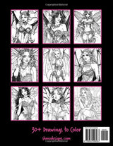 Dark Fairies Adult Coloring Book: Fantasy Fairy Women in Gothic Fashion Outfits. Perfect for Relaxation and Stress Relief WoodArtSupply