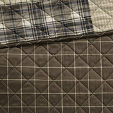 Madison Park Reversible Quilt Cabin Lifestyle Plaid Design - All Season, Breathable Coverlet Bedspread Bedding Set, Matching Shams, Timber Black/Brown Full/Queen(90"x90") 3 Piece Madison Park