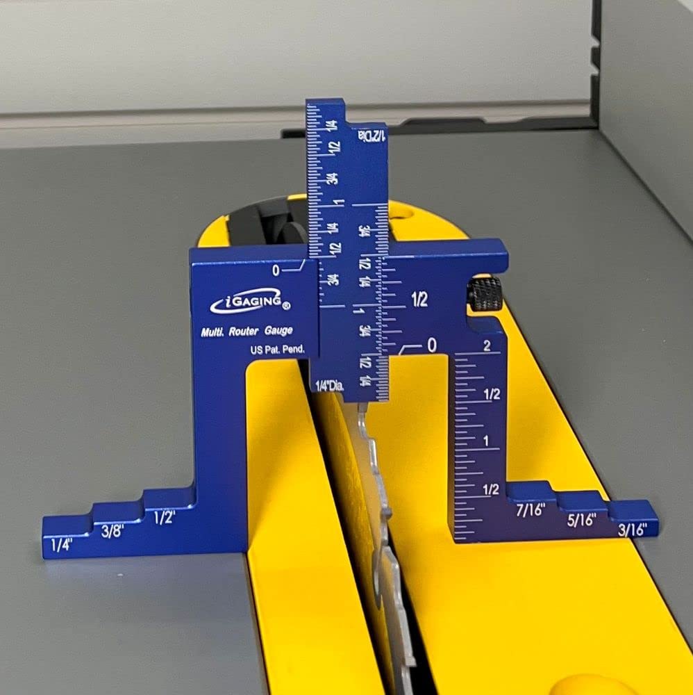 iGaging Router Table Gauge Adjustable and Setup Bar Set iGaging