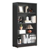 IRONMIX Metal Open Bookcase, 4-Tier Bookshelf with Adjustable Storage Shelves, Modern Black Bookshelf for Small Places, 59" Tall Book Shelf, Cabint Display Case for Home Office, Library, Living Room IRONMIX