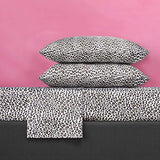 Betsey Johnson - Queen Bed Sheets, Satin Bedding Set with Matching Pillowcases, Wrinkle & Fade Resistant, Silky Smooth for Healthy Hair (Leopard) Betsey Johnson