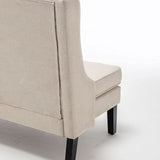 Andeworld Modern Tufted Loveaseat Settee Sofa Bench High Back with Arms Upholstered Couch for Dining Living Room Hallway or Entryway Seating,Beige Andeworld