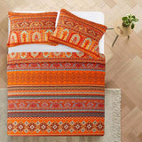 VAPUTAR Cotton Quilt Twin Size Bedding Set - 2 Pieces Twin Quilt Bedding Set, Boho Twin Size Quilts, Lightweight Reversible Coverlets Bedspreads for Farmhouse Bedroom (Red/Orange) VAPUTAR