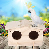 Parakeet Nesting Box, Small Wooden Bird House, Bird House Budgie Wood Breeding Box Pet Bird Nests House for Parrots Swallows, Breeding Box Cage Birdhouse Accessories Cyrank