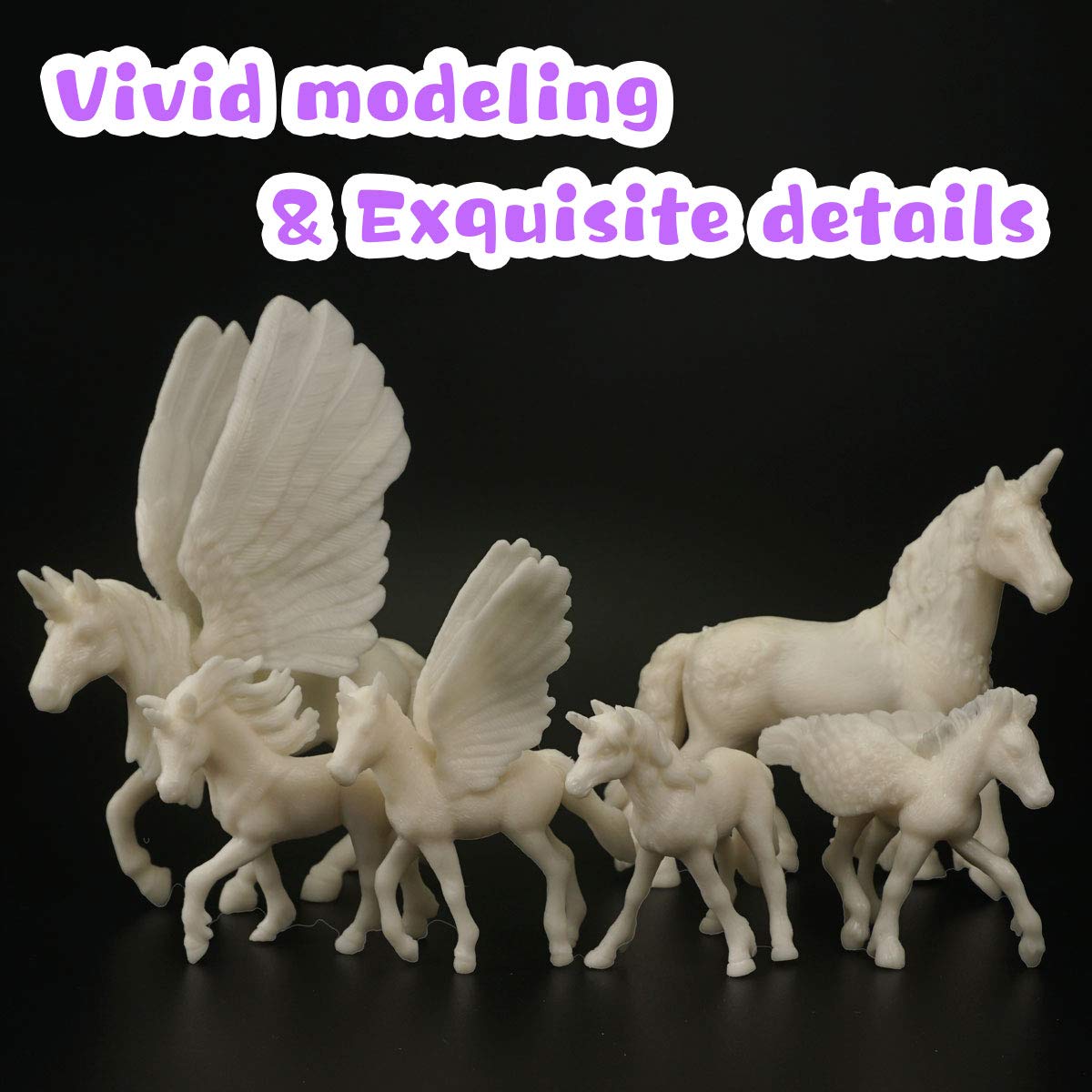 whatstem DIY Painting Unicorn Kit Arts and Crafts Set for Kids or Girls Decorate and Drawing 3D Toys for Children Gift(6 Unicorns) whatstem