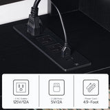 HOOBRO Floating TV Stand with LED Light Power Outlet for TVs up to 65”, Wall Mounted TV Shelf, Modern Media Console Entertainment Center Under TV, for Living Room Bedroom, Black BK34UDDS01G1 HOOBRO