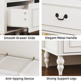 70.8'' Tall Arched Kitchen Pantry Cabinet, Large Farmhouse Storage Cabinet with Glass Doors, Display Case, Wood Bookshelf with 2 Drawers & Adjustable Shelves, Kitchen Pantry for Living Room, White LIVAUVEAD