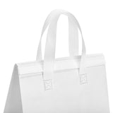 ZENFUN Set of 25 Insulated Take Away Bags, Small Insulated Cooler Bag Grocery Bags, White Thermal Bags for Hot&cold Frozen Food, Food Delivery, 9.5 x 6 x 10 Inches ZENFUN