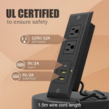 GEPELCN Farmhouse Dresser for Bedroom 6 Drawers Dresser with Power Outlets Rustic Chest of Drawers with Natural Texture White Organizer for Living Room Hallway GEPELCN