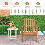 Tangkula Adirondack Chair Acacia Wood Outdoor Armchairs, Weather Resistant for Patio Garden Backyard Deck Fire Pit, Lawn Porch Furniture & Lawn Seating, Campfire Chair, Adirondack Lounger (1, Natural) Tangkula