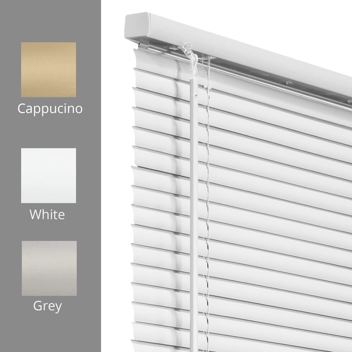 CHICOLOGY Blinds for Windows, Mini Blinds, Window Blinds, Door Blinds, Blinds & Shades, Camper Blinds, Horizontal Window Blinds, White (Commercial Grade), 31" W x 36" H CHICOLOGY