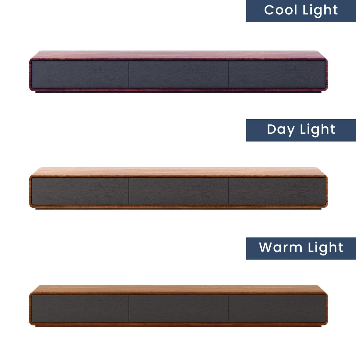 POVISON Modern TV Stand, Media Console with 4 Drawers, Soild Wood Entertainment Center for 75+ 90 Inch TV, Fully-Assembled, Black & Walnut Veneer, 94.5” POVISON