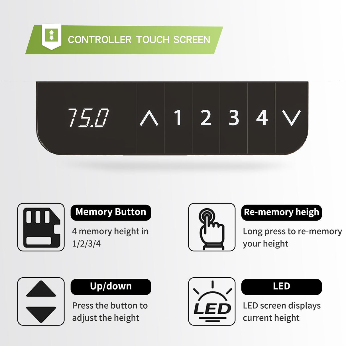 Radlove Dual Motors Height Adjustable 63 x 30 Electric Standing Desk with Curved Design Stand Up Table 4 Memory Keys, Computer Desk with Splice Board Home Office Desk, Brown Top + Black Frame Radlove