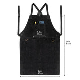 Leather Welding Apron - Heat & Flame Resistant Blacksmith Apron for Forging, BBQ, Grilling (36" Length, Black) LeaSeek