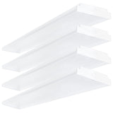 ANTLUX 4FT LED Wraparound 40W Shop Lights for Garage, 4400lm, 4000K, 4 Foot Crystal LED Wrap Light, 48 Inch Integrated Linear Strip Flush Mount Office Workshop Ceiling Lighting Fixture, 4 Pack ANTLUX