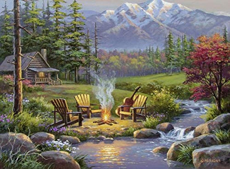 Ravensburger Riverside Livingroom Puzzle - Part of Great Outdoors Series | Unique 300 Piece Challenge for Adults | Softclick Technology Eco-Friendly Materials Ravensburger