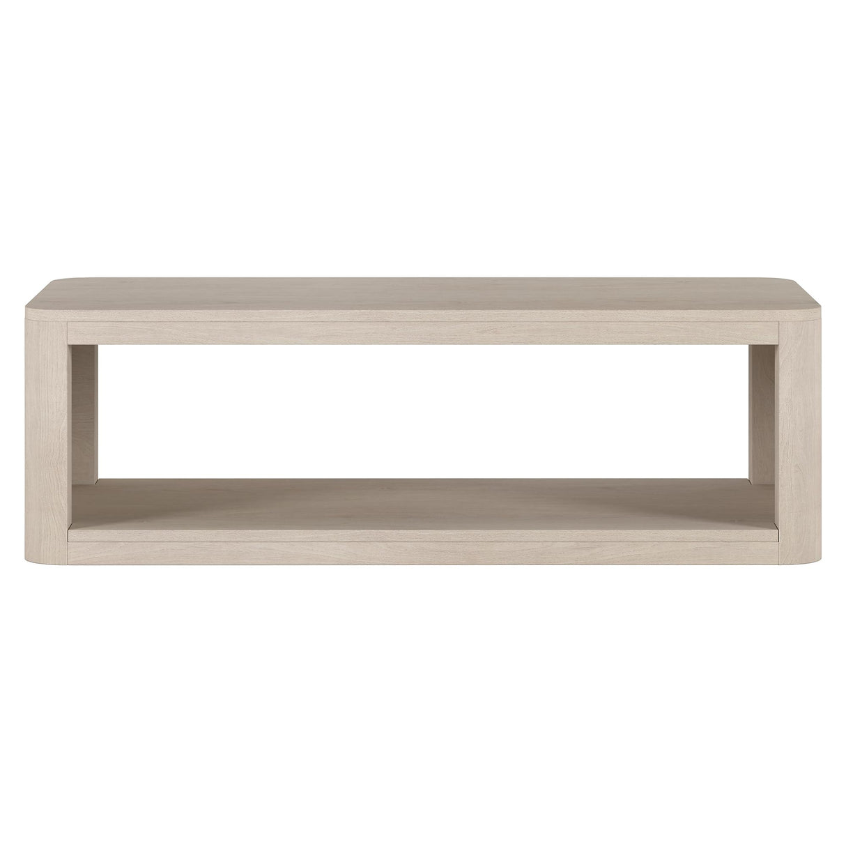 Henn&Hart 47" Wide Rectangular Coffee Table in Beech White, for Home, Living Room, Bedroom, Entertainment Room, Office Henn&Hart