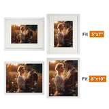 LBECUA 8x10 Picture Frame Set of 6, Display Pictures 8x10 without Mat or 5x7 with Mat, Horizontal and Vertical for Wall and Tabletop, White LBECUA