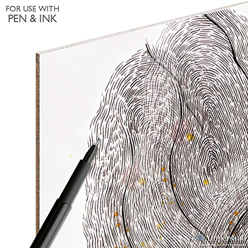 Ampersand Art Supply Wood Gesso Artist Painting Panel: Primed Smooth, 12" x 12", 1/8" Flat Profile Ampersand Art Supply