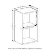 Furinno Luder Bookcase / Book / Storage, 2-Tier Cube, French Oak Furinno