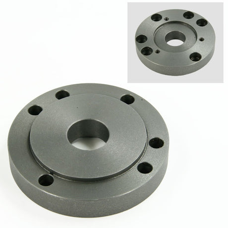 Lathe Chuck, 4-Jaw 4", Independent with Adapter - High Grade Steel - Includes a chuck key and reversible jaws, LittleMachineShop.com (1697) LittleMachineShop.com