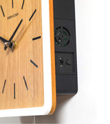 SHISEDECO Modern Cucu Wall Clock with Pendulum and Striking Small Cute Bird, Natural Cuckoo Call, Simple Fashion Wood Creative Unique Home Decoration for Living Room, Kitchen, Office (White) SHISEDECO