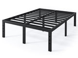 QEROMY Full Size Bed Frame - 18 in Sturdy Platform Bed Frame Full, Heavy Duty Metal Bed Frame No Box Spring Needed, Quick & Easy Assembly, No Noise, Black QEROMY
