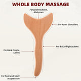 Body Gua Sha Tools Wood Therapy Massage Tool Lymphatic Drainage Massager Cellulite Remover Body Sculpting Tool One Handed Body Sculpting Tools for Anti-Cellulite Muscle Tension Release WY LIGHTING LEVEL