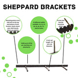 Floating Shelf Brackets - Sheppard Brackets - Easy Install - Heavy Duty (70 inch) SB SHEPPARD BRACKETS