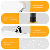 Kasunpul 34" Folding Table, Portable Square Folding Card Table with Collapsible Legs & Carrying Handle, Plastic Tables for Camping,Picnic, Office, Party, White Kasunpul